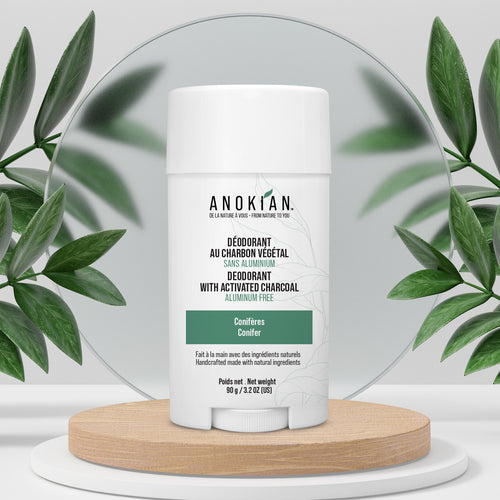 Déodorant naturel conifères sans aluminium charbon végétal Anokian