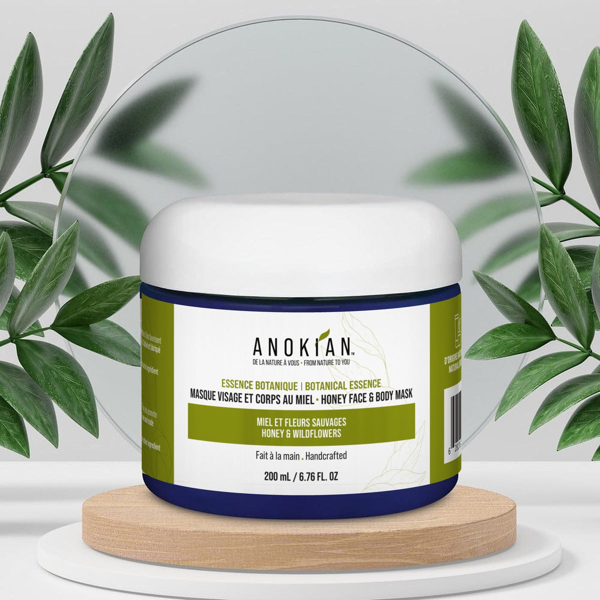 Masque au miel non pasteurisé pour le visage et le corps, fait à la main au Québec