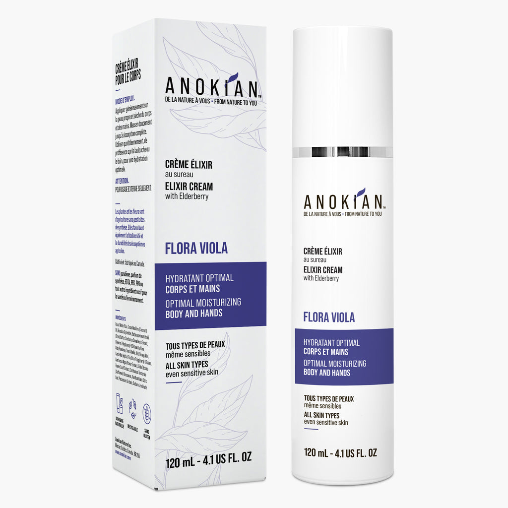 Crème Élixir Flora Viola à la fleur de sureau, hydratation intense - Anokian Nature