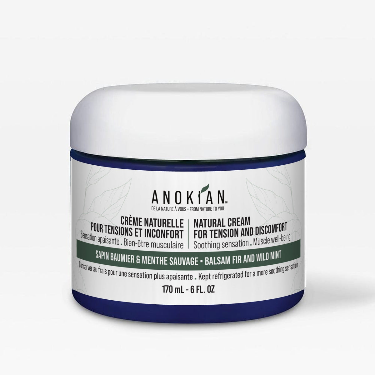 Natural cream for tension and discomfort, balsam fir and wild mint, 170 mL