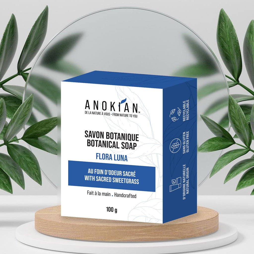 Savon Flora Luna au foin d'odeur, fait à la main au Québec