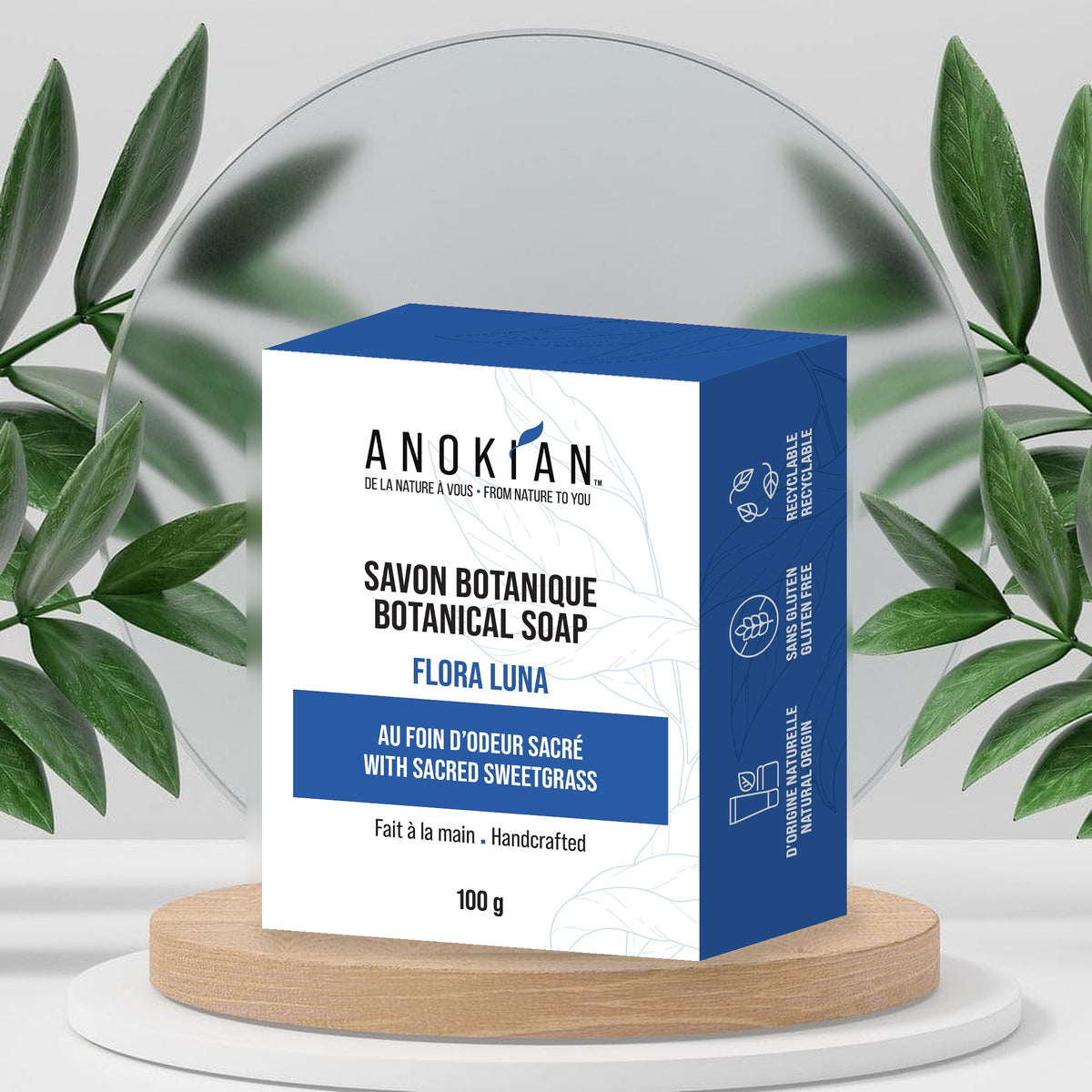 Savon Flora Luna au foin d'odeur, fait à la main au Québec
