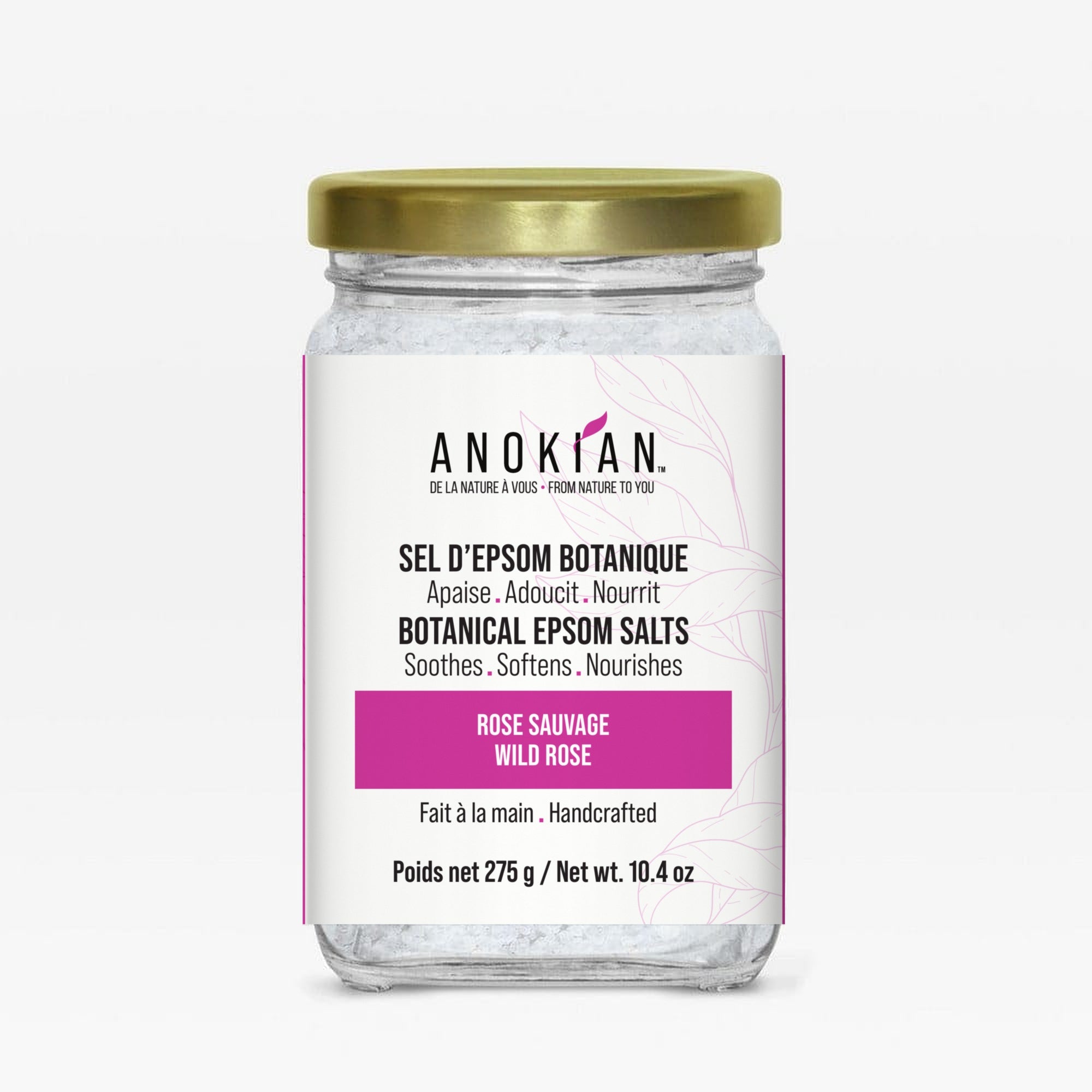 Plussel Sel de bain botanique Rose sauvage | Anokian Nature – Anokian Nature Inc.